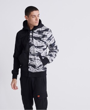 Superdry Hooded Desert Alchemy Bomber Férfi Kabát Fekete | BECQJ7083